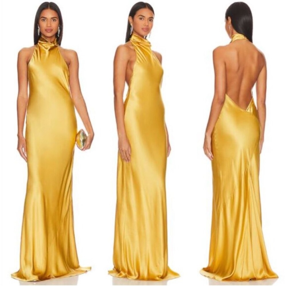 Amanda Uprichard Gold Ranier Dress